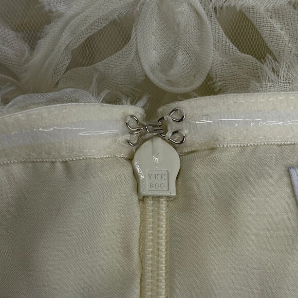 WeWoreWhat Women’s Strapless Floral Lace Mini Dress – Ivory - Picture 7 of 12